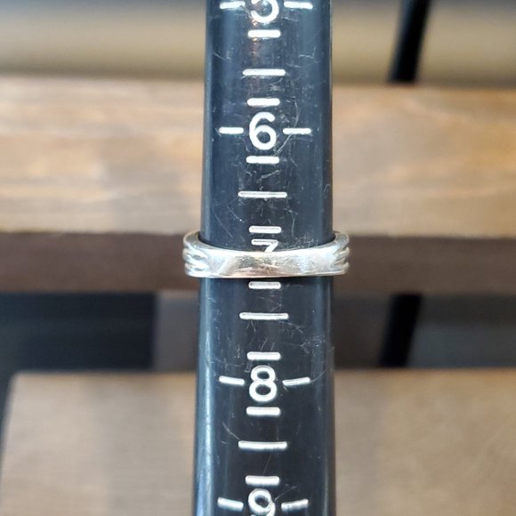 Size 7 925 Sterling Silver Square Smoky Quartz And CZ Ring - Picture 6 of 8